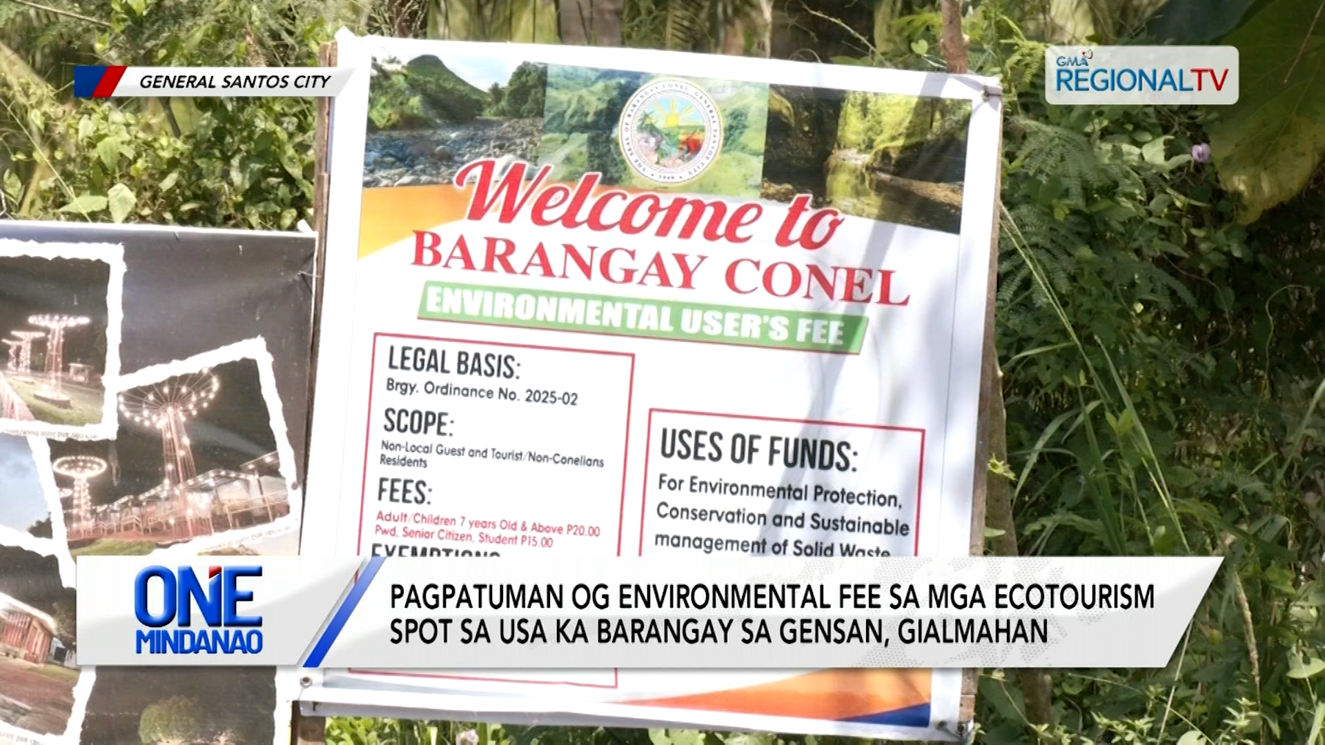 Pagpatuman og environmental fee sa mga ecotourism spot sa Gensan, gialmahan | One Mindanao