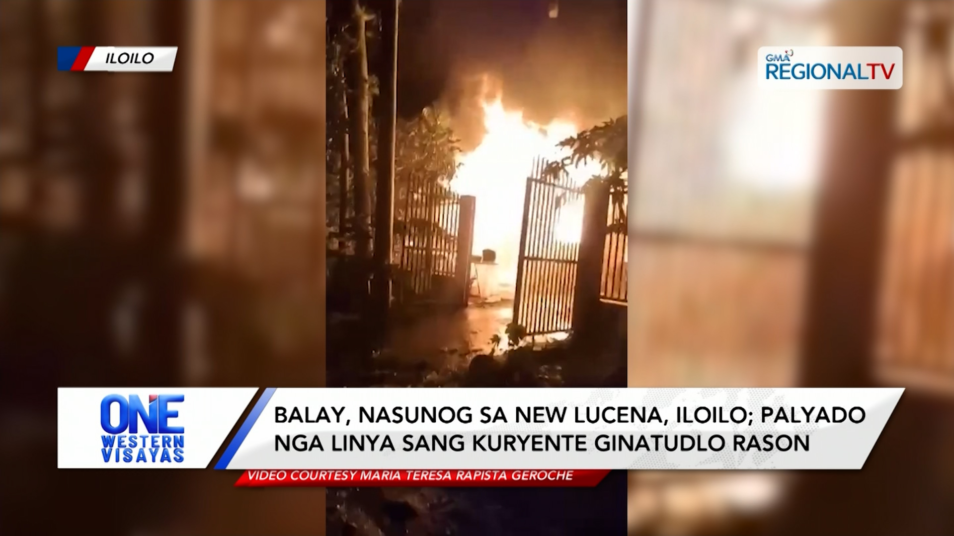 Balay, nasunog sa New Lucena, Iloilo bangud sa palyado nga linya sang kuryente | One Western Visayas