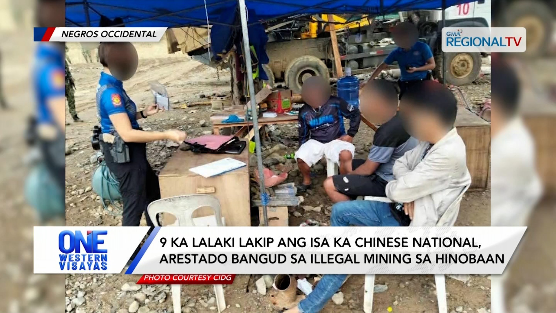 9 ka lalaki lakip ang Chinese National, arestado sa illegal mining sa Hinobaan | One Western Visayas