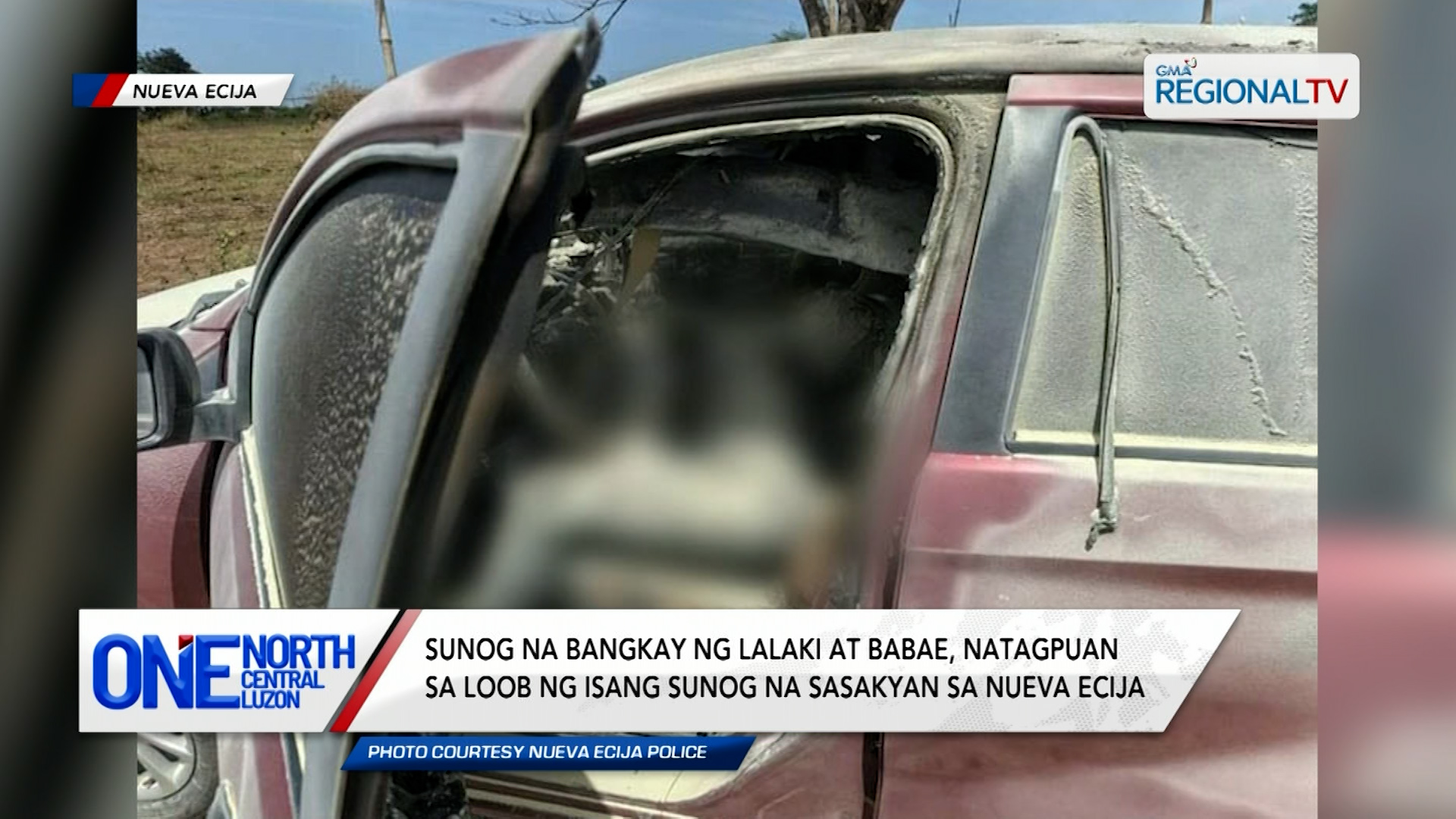 Sunog na bangkay ng lalaki at babae, natagpuan sa sunog na sasakyan | One North Central Luzon