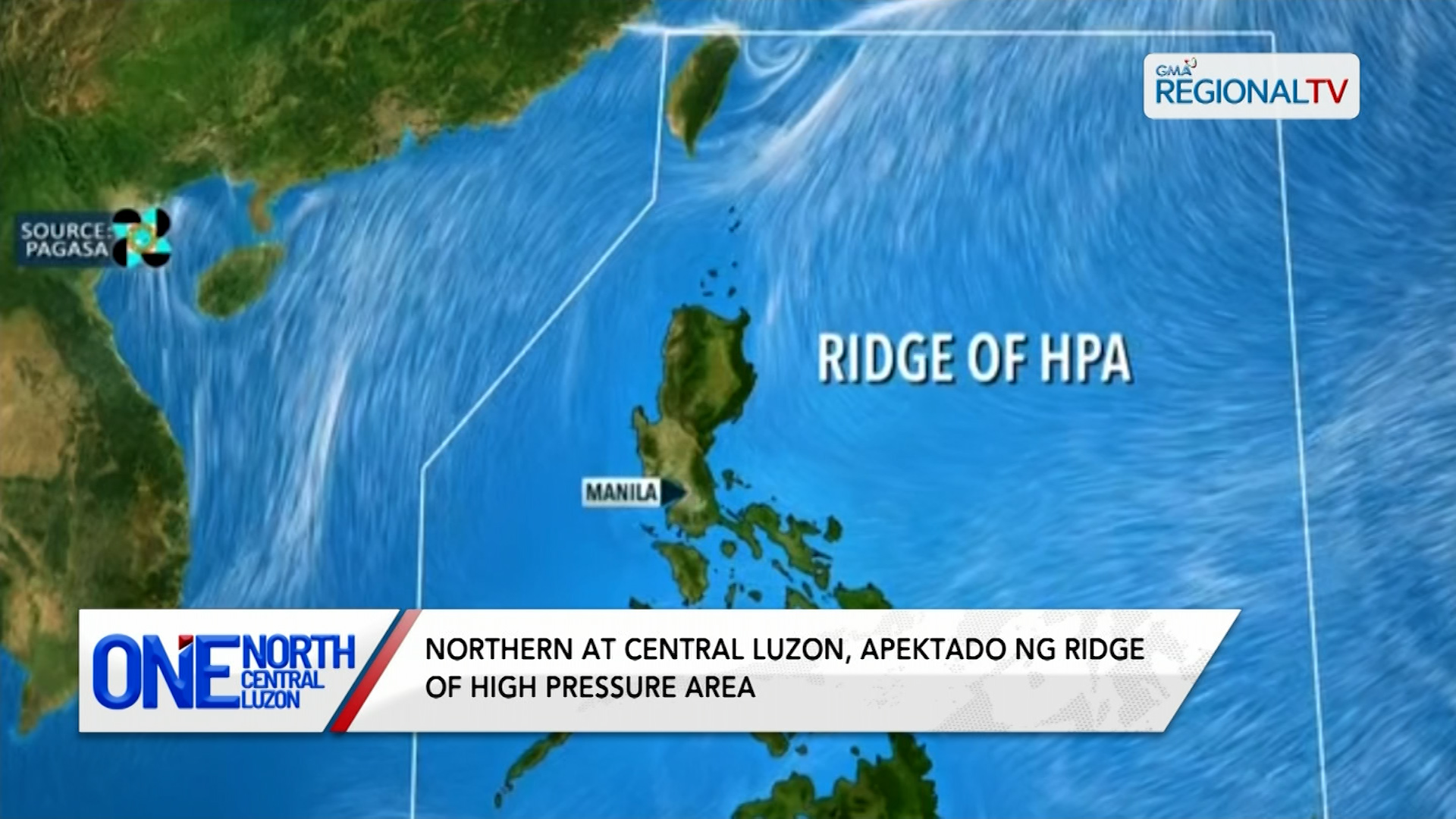 Northern at Central Luzon, apektado ng ridge of high pressure area | One North Central Luzon