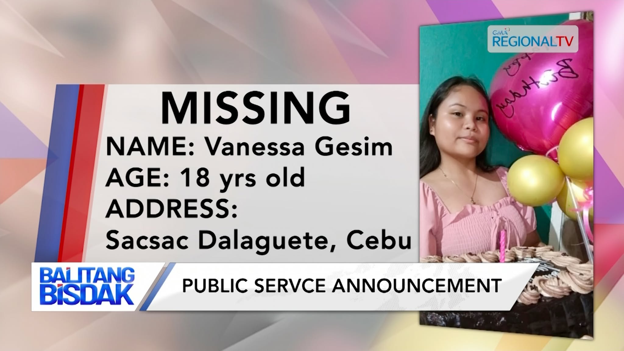 Usa ka Dalaga, Padayong Gipangita sa Pamilya | Balitang Bisdak