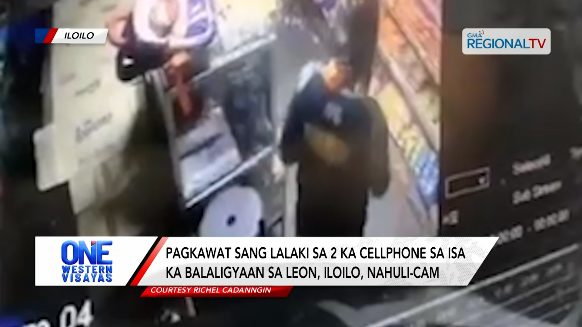 Pagkawat sang lalaki sa 2 ka cellphone sa balaligyaan sa Leon, nahuli-cam | One Western Visayas