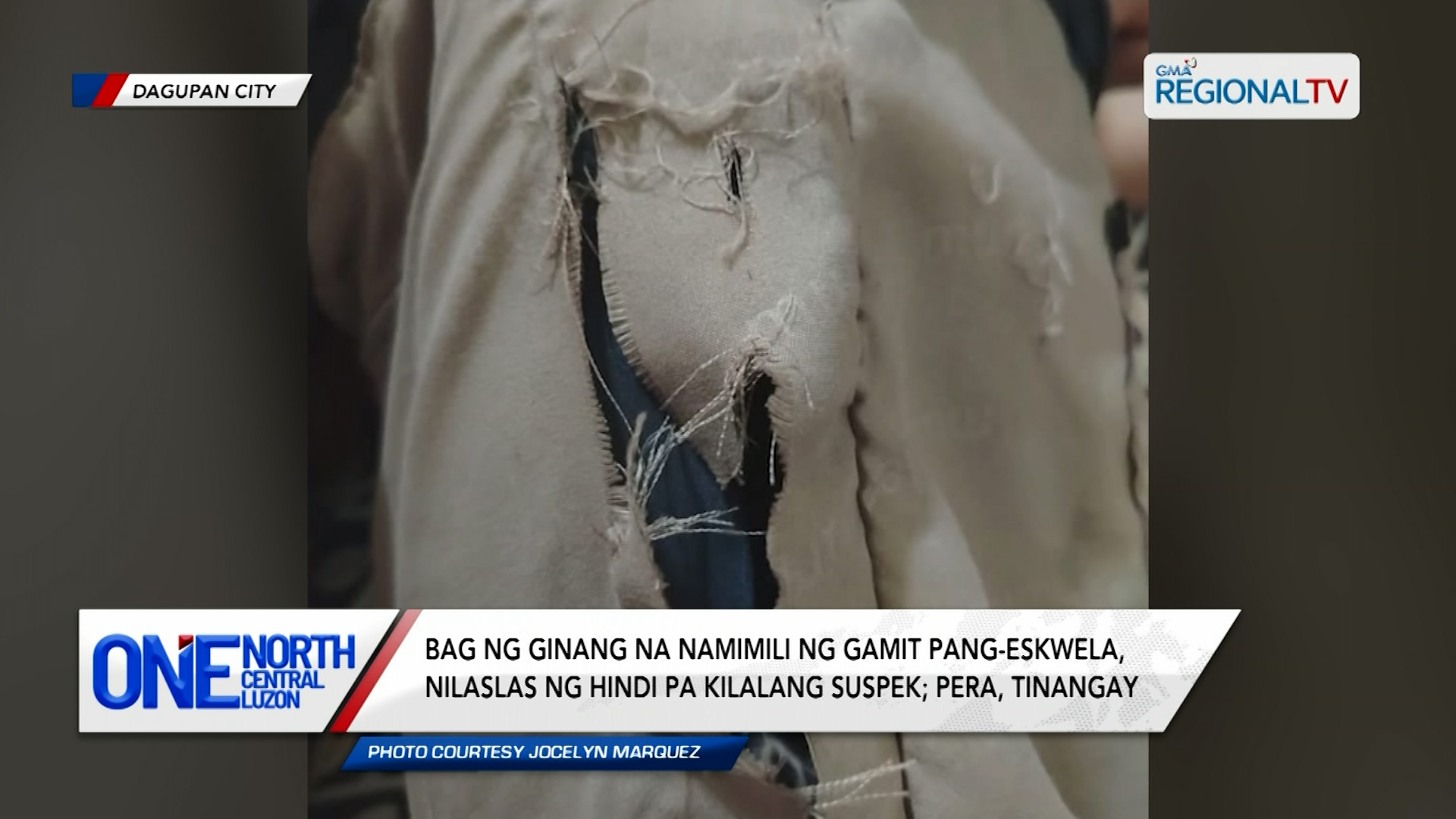 Bag ng ginang na namimili ng gamit pang-eskwela, nilaslas | One North Central Luzon
