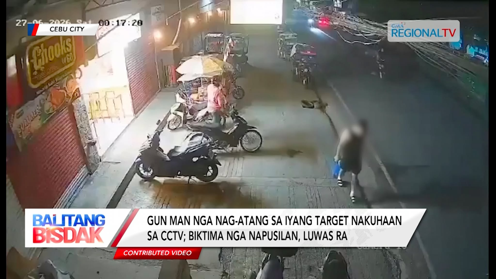 Gunman nga Nag-atang sa iyang target, Nakit-an sa CCTV | Balitang Bisdak