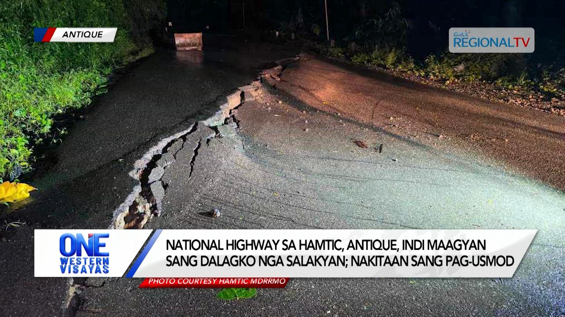 National highway sa Hamtic, Antique, nakitaan sang pag-usmod bangud sa pag-ulan