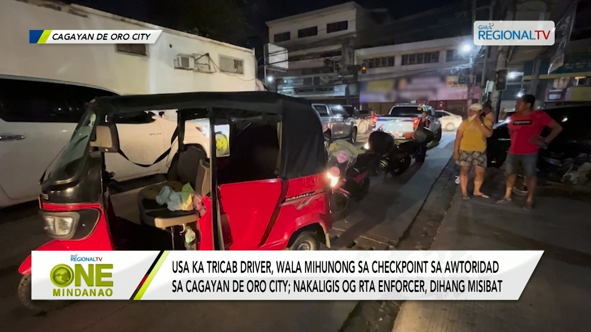 Driver sa Tricab, wala mihunong sa checkpoint