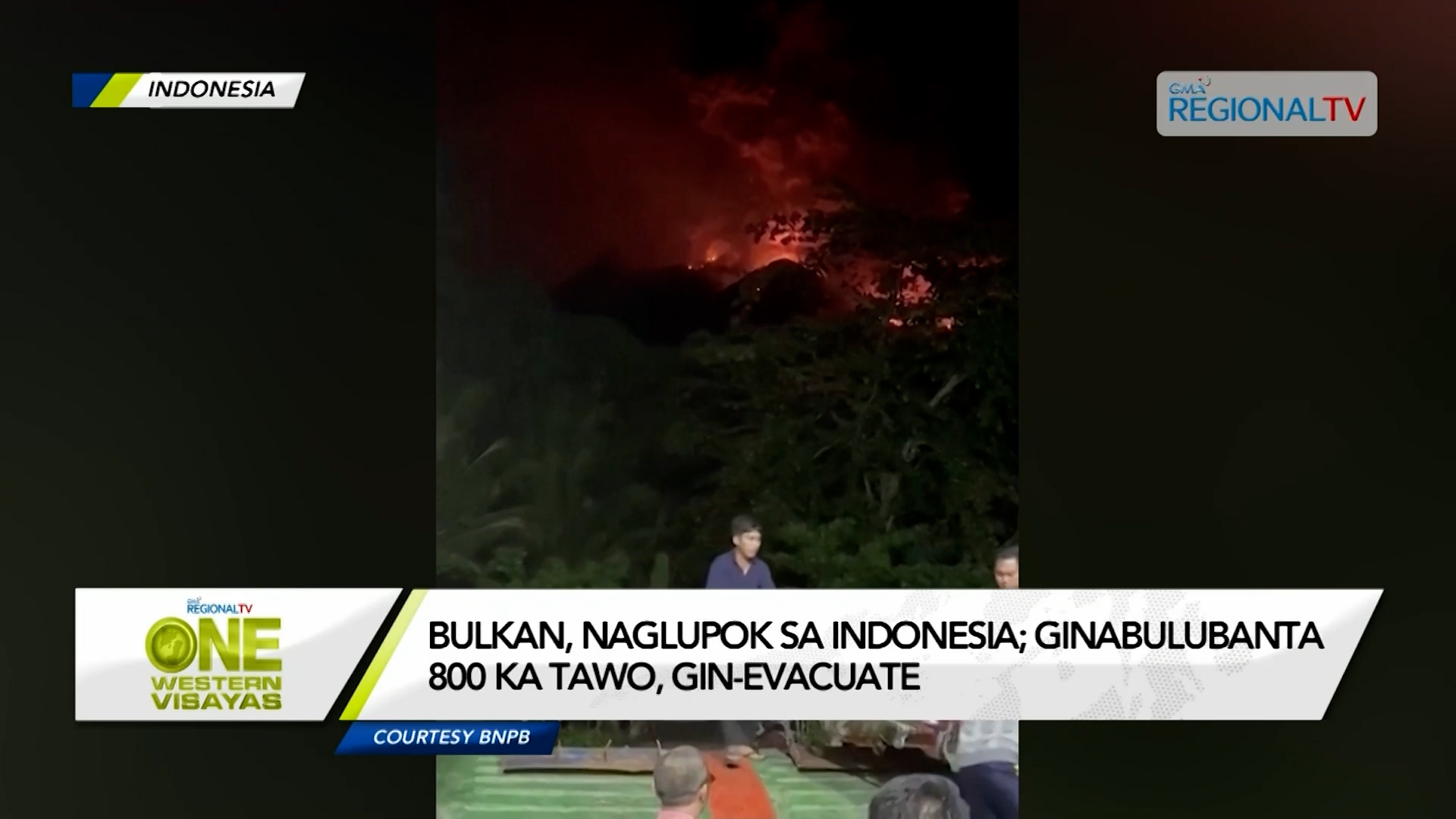 Bulkan, naglupok sa Indonesia; ginabulubanta 800 ka tawo, gin-evacuate