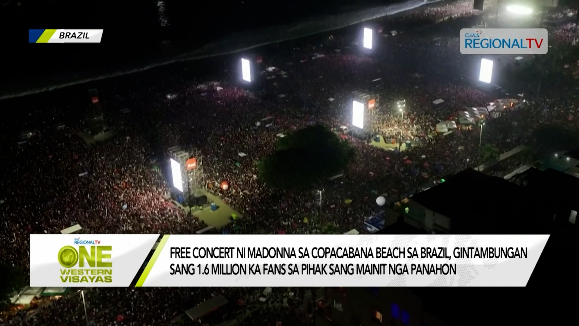 Free concert ni Madonna sa Copacabana Beach sa Brazil, gindagsa apisar mainit