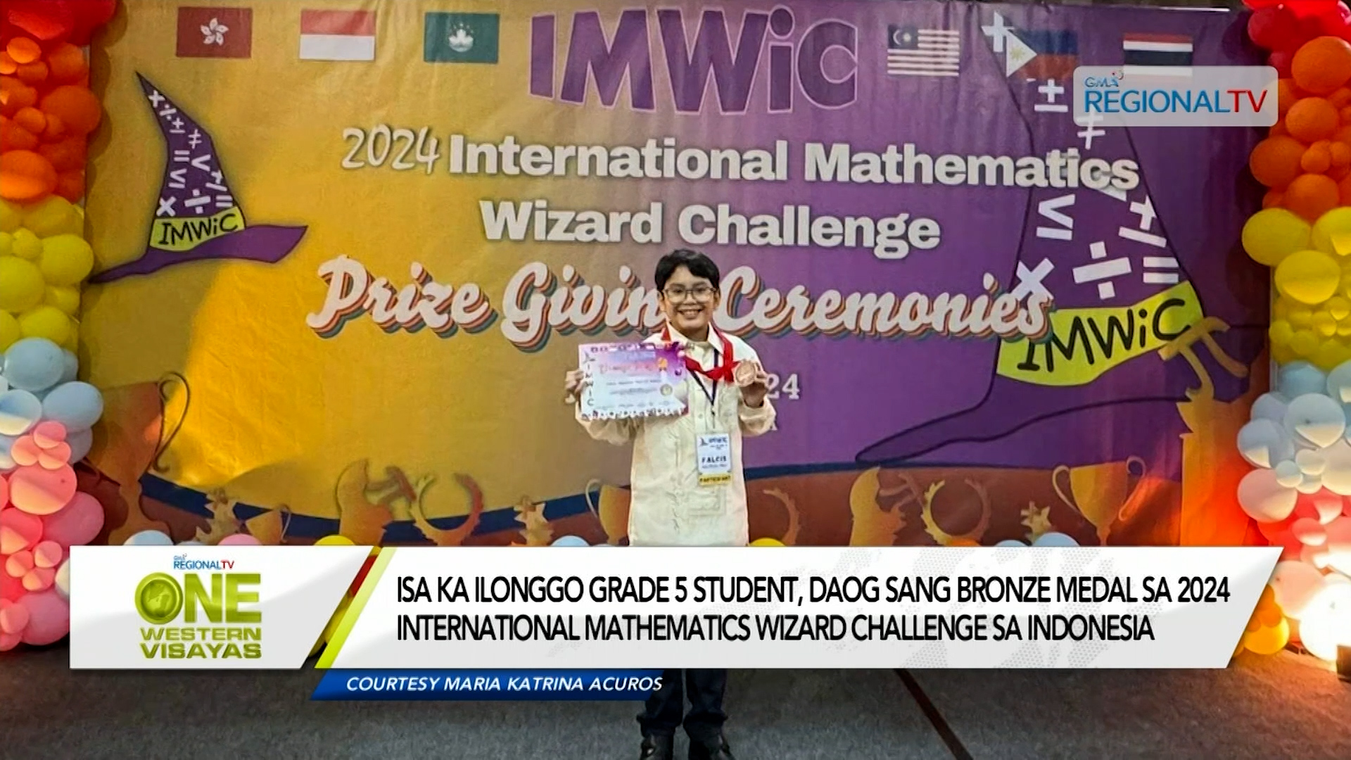 Ilonggo, daog sa 2024 International Mathematics Wizard Challenge sa Indonesia
