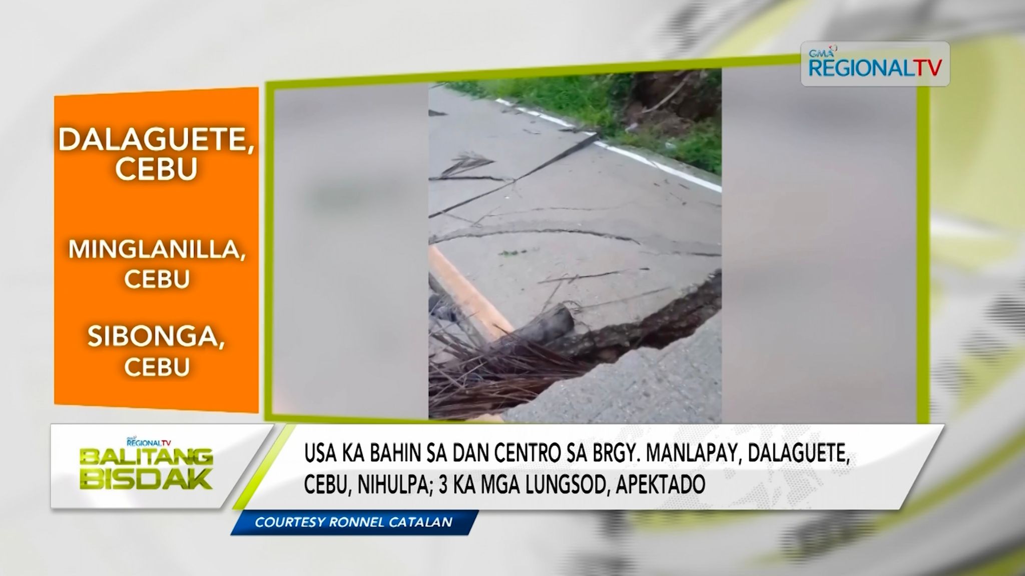 Dan sa Brgy. Manlapay, Dalaguete, nihulpa; 3 ka lungsod, apektado