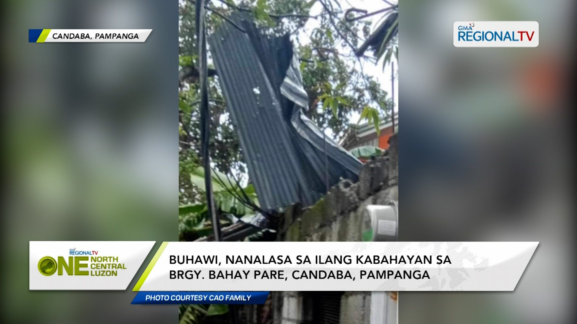 Buhawi, nanalasa sa ilang kabahayan sa Brgy. Bahay Pare, Candaba, Pampanga