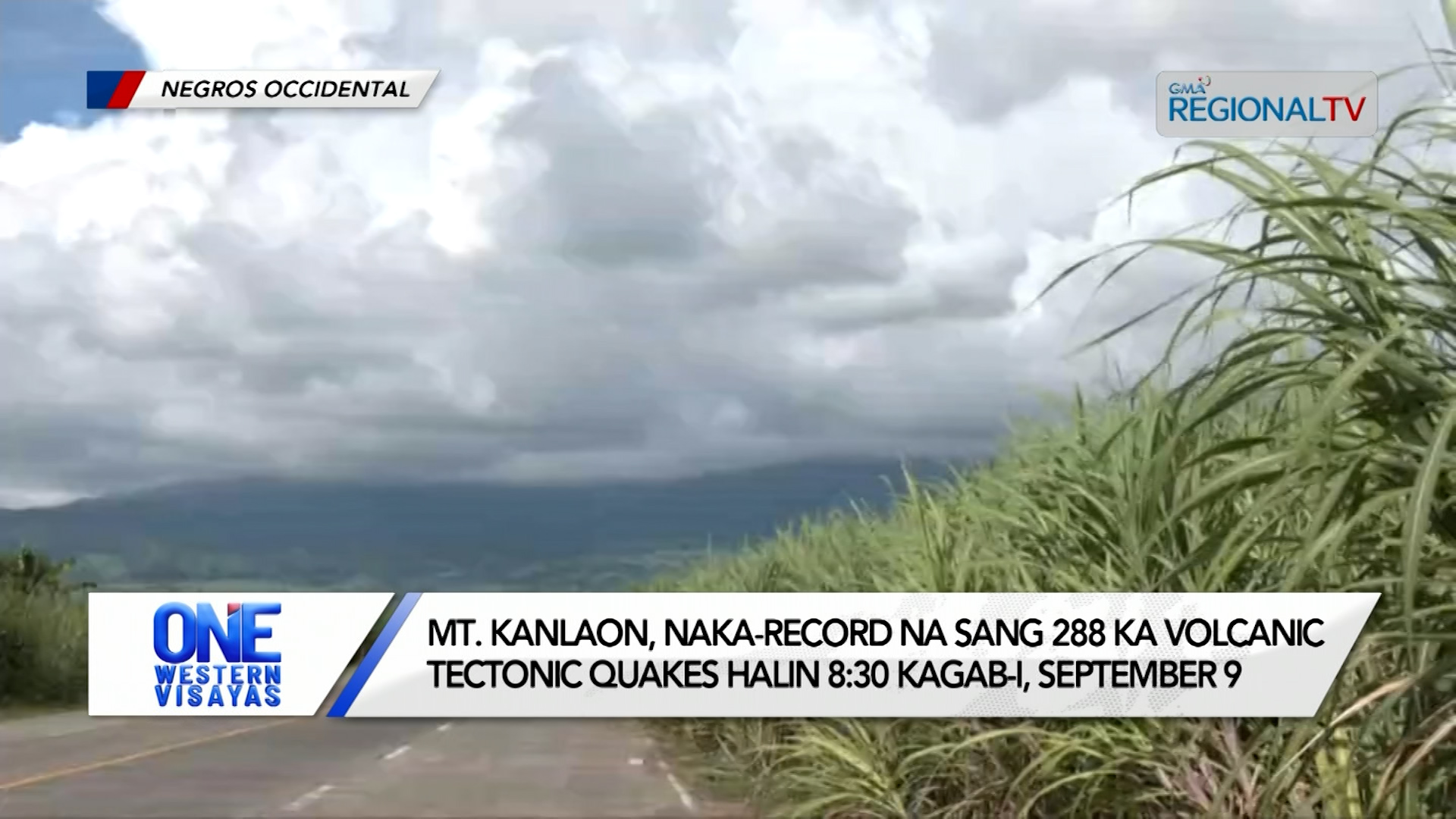 Mt. Kanlaon, na-record ang 288 ka volcanic tectonic quakes halin 8:30pm Sept. 9