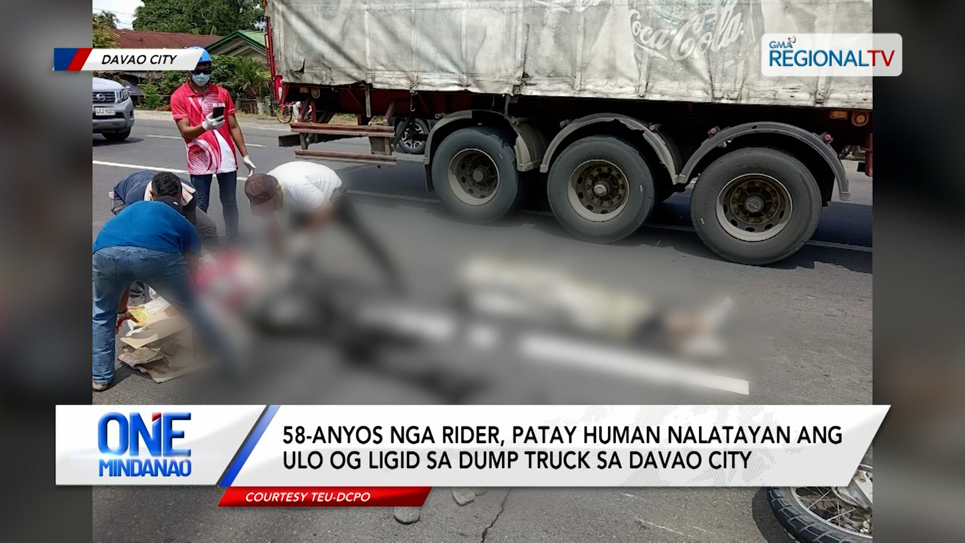 58-anyos nga rider, patay human nalatayan ang ulo og ligid sa dump truck