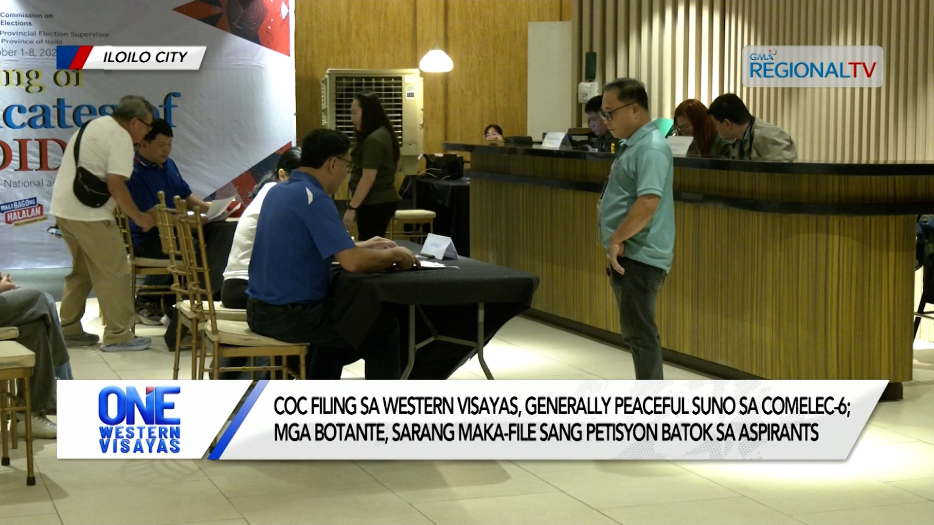 COC filing sa Western Visayas, generally peaceful suno sa COMELEC-6