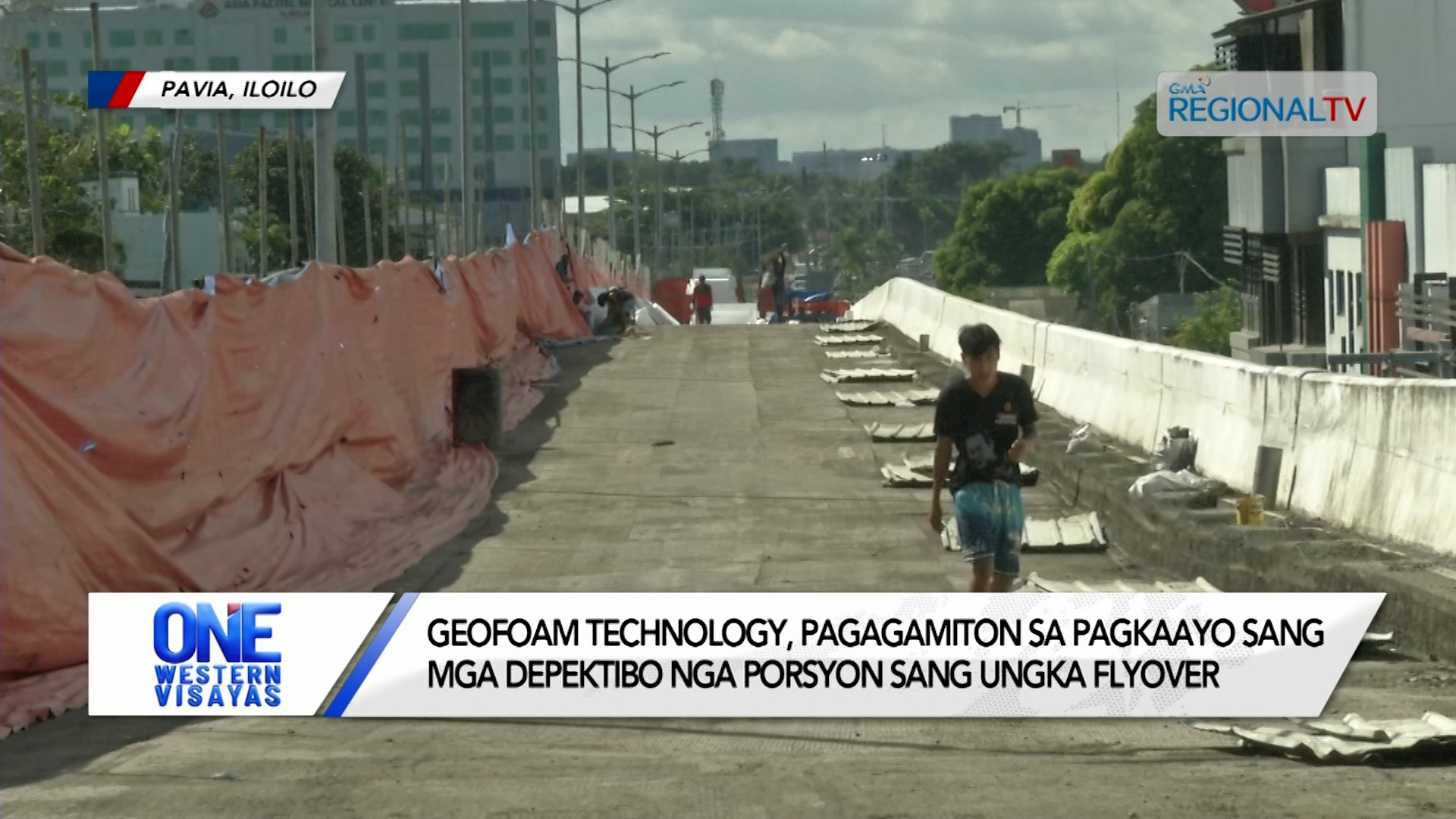 Geofoam technology, pagagamiton sa pagkaayo sang porsyon sang Ungka Flyover