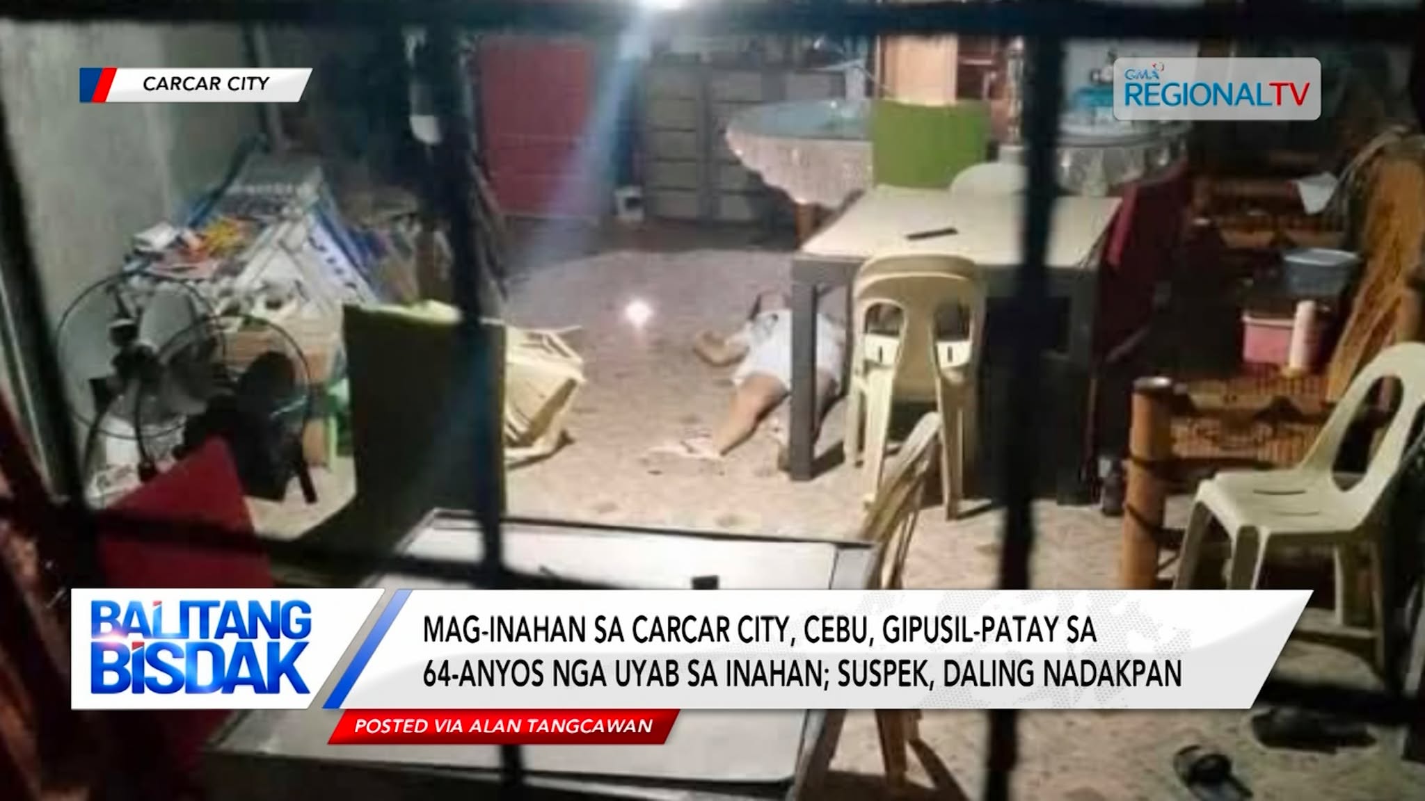 Mag-inahan sa Carcar City, Cebu, gipusil-patay sa 64-anyos nga uyab sa inahan