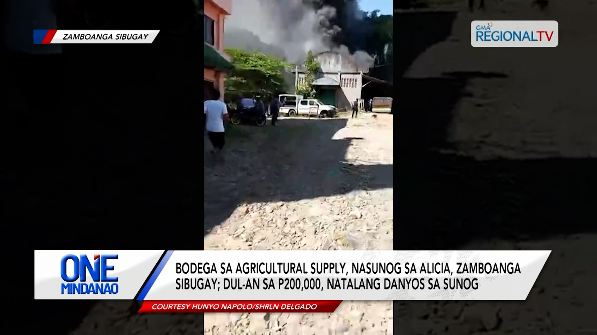 Bodega sa agricultural supply, nasunog sa Alicia, Zamboanga Sibugay