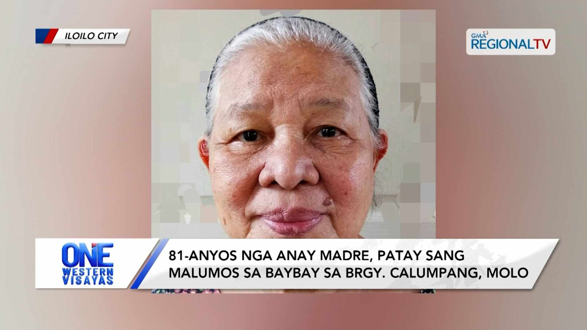 81-anyos nga anay madre, patay sang malumos sa baybay sa Brgy. Calumpang, Molo