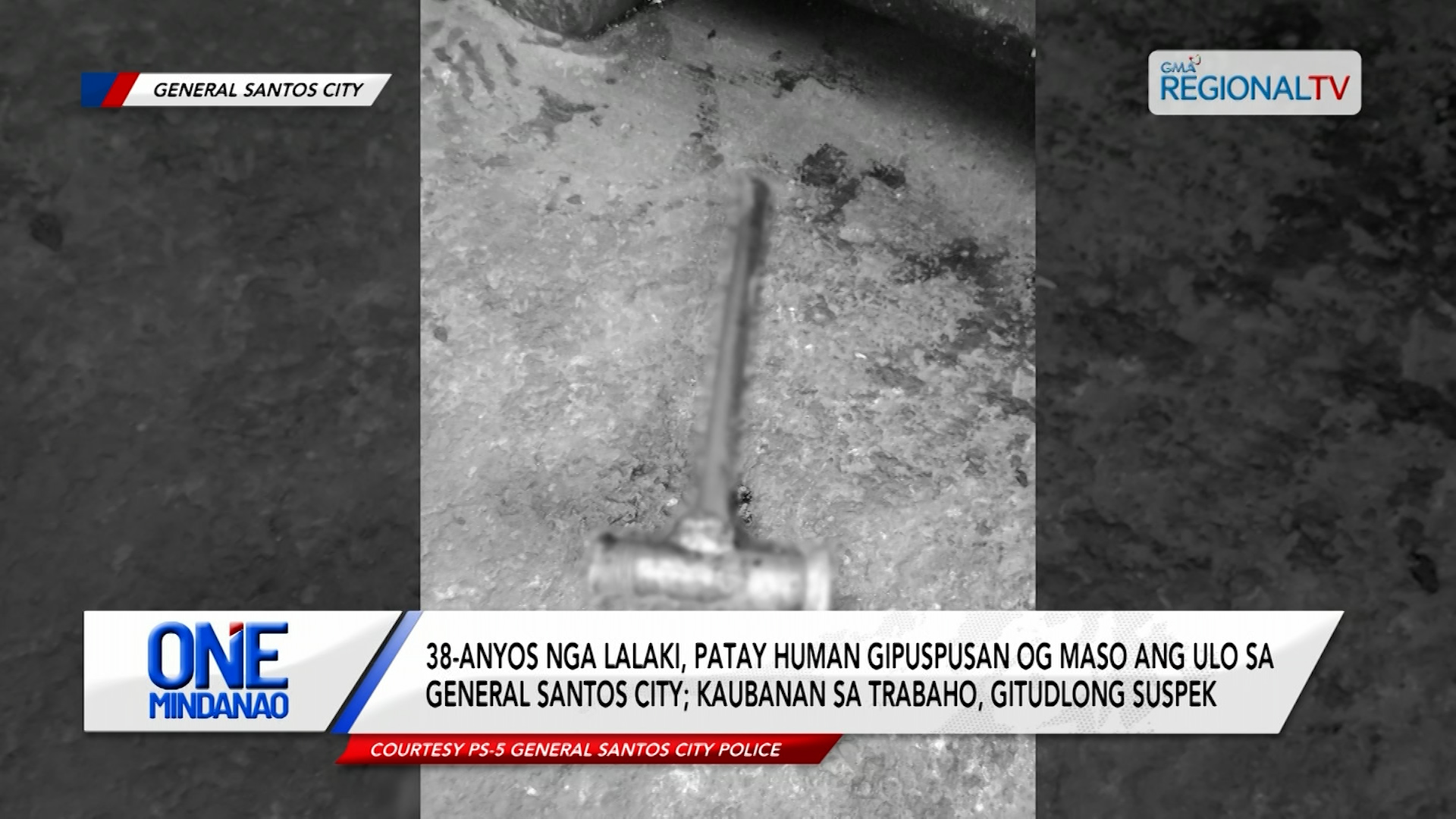 38-anyos nga lalaki, patay human gipuspusan og maso sa General Santos City