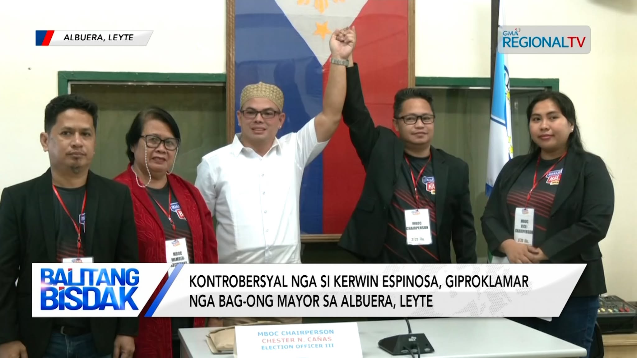 Kontrobersyal nga si Kerwin Espinosa, giproklamar nga bag-ong mayor sa Albuera