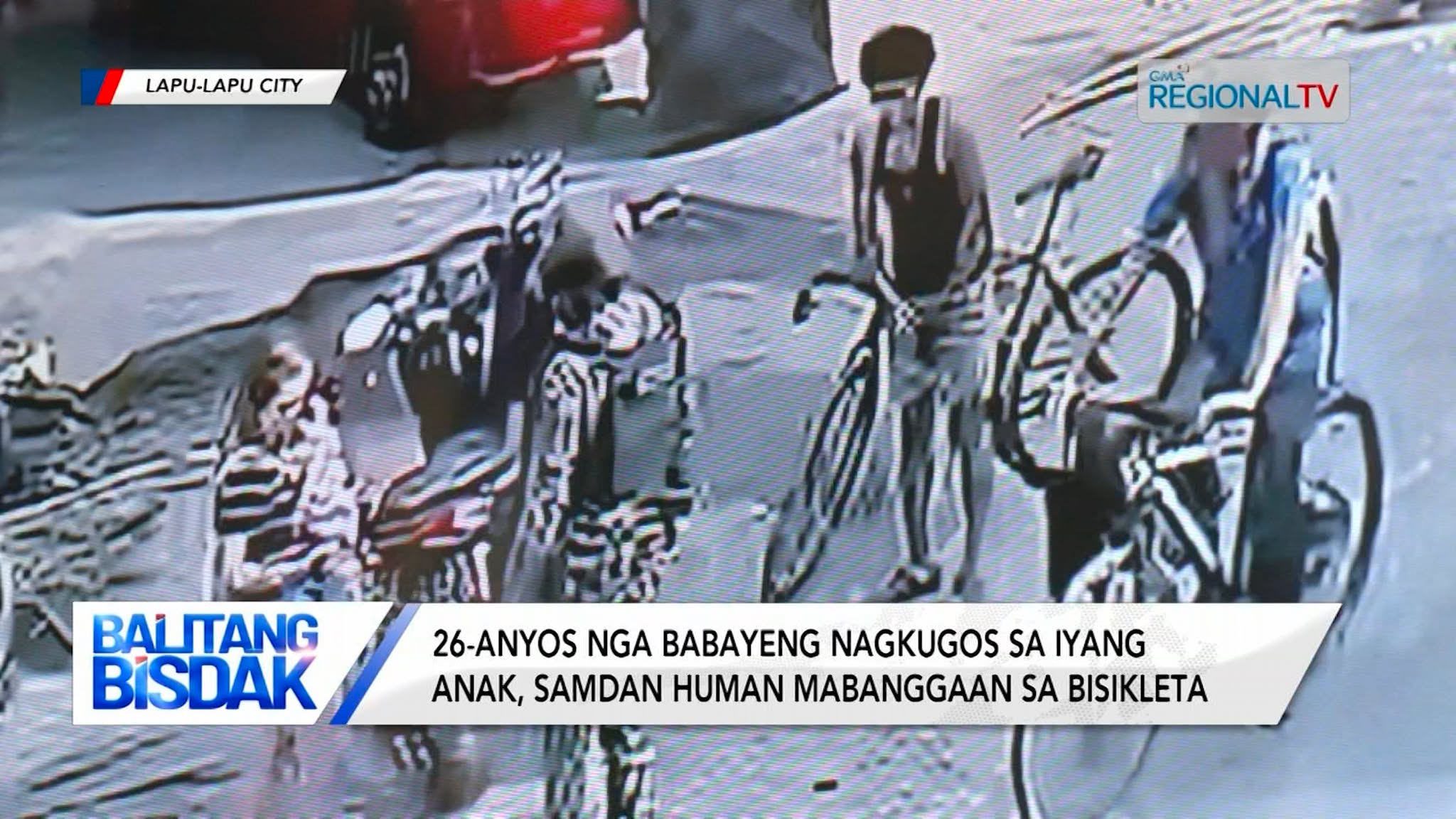 26-anyos nga babayeng nagkugos sa iyang anak, samdan human mabanggaan og bisikleta