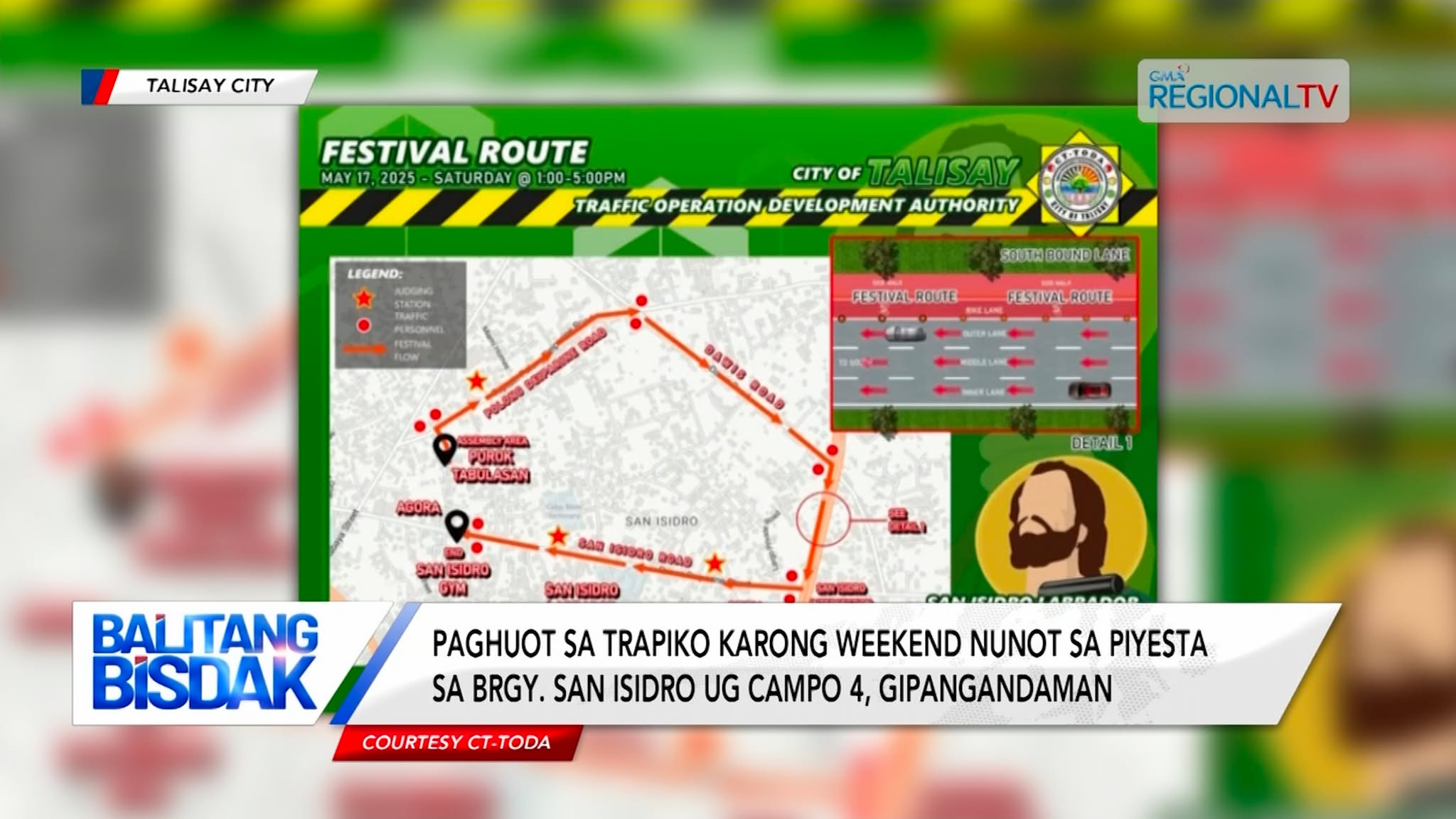 Paghuot sa Dagan Trapiko, Napanglantawan