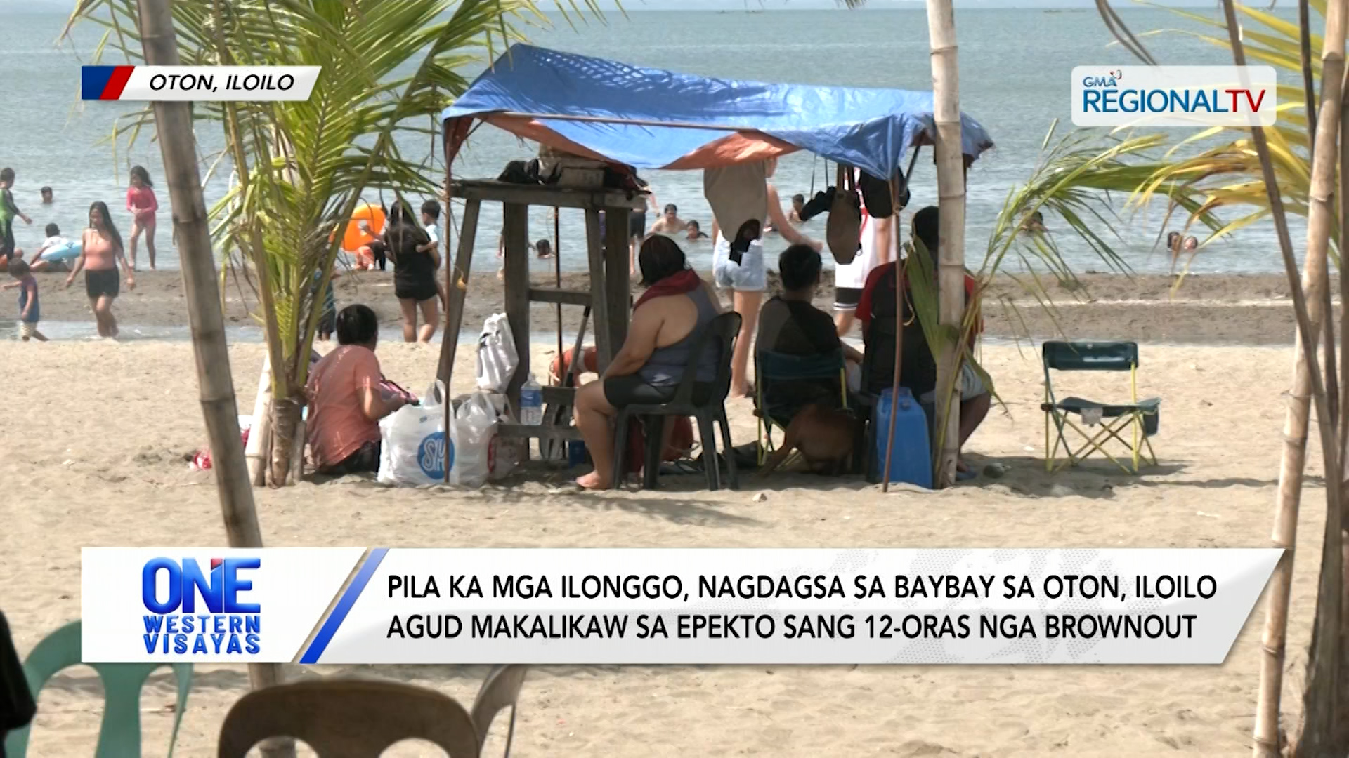 Pila ka Ilonggo, nagdagsa sa baybay sa Oton, Iloilo agud makalikaw sa brownout
