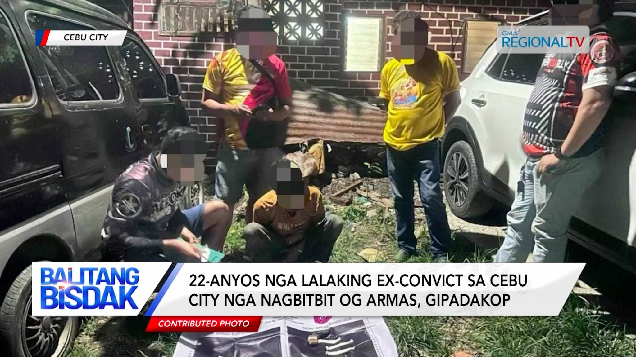 22-anyos nga lalaking ex-convict sa Cebu City nga nagbitbit og armas, gipadakop