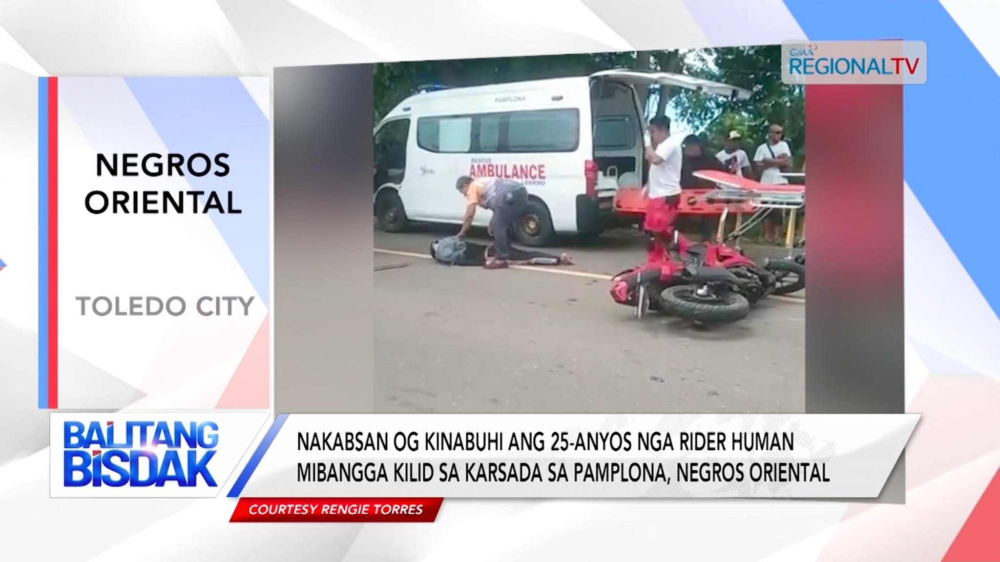Nakabsan ang 25-anyos nga rider human nadisgrasya sa Pamplona, Negros Oriental