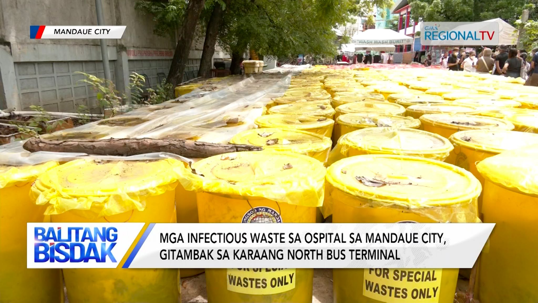 Infectious waste sa ospital sa Mandaue, gitambak sa karaang bus terminal