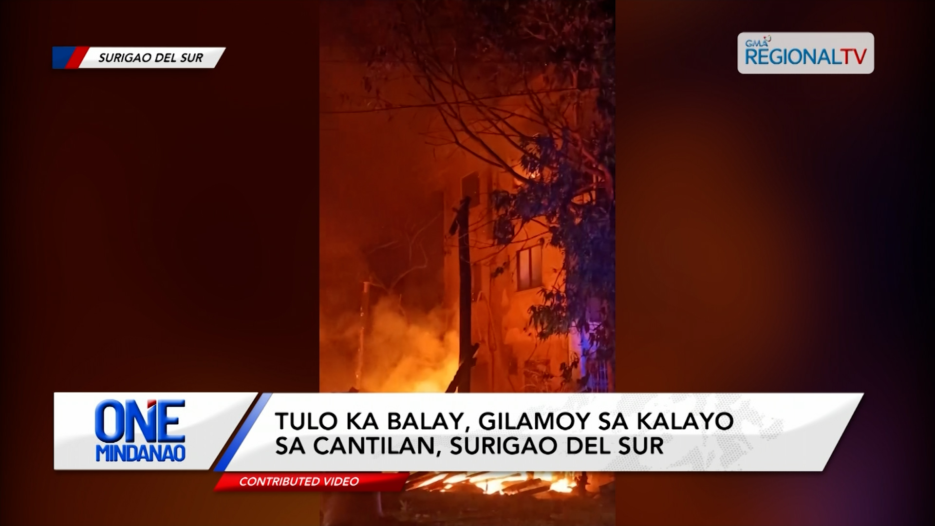 3 ka balay, gilamoy sa kalayo sa cantilan, Surigao del Sur | One Mindanao