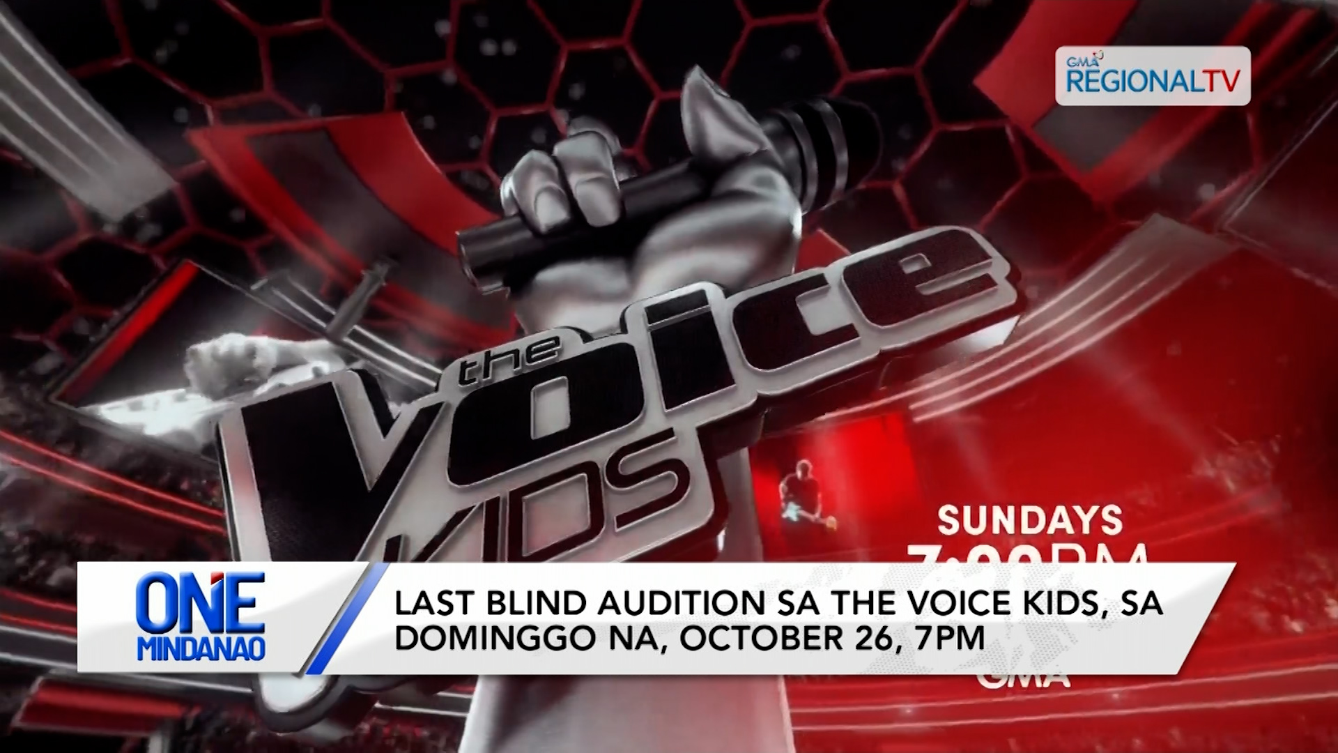 Last blind audition sa The Voice Kids, sa Dominggo na, October 26, 7pm | One Mindanao