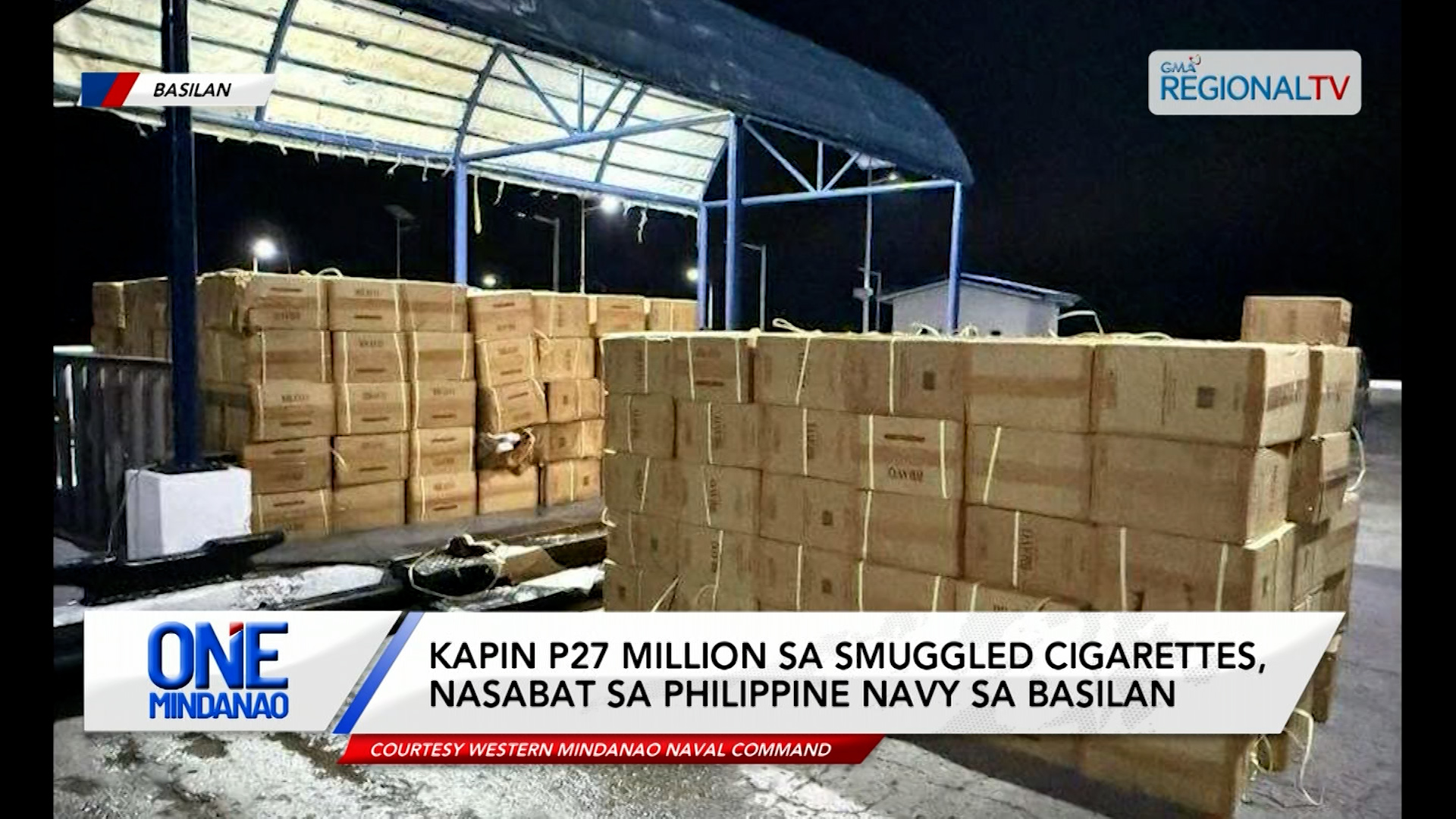 Kapin P27 Million sa smuggled cigarettes, nasabat sa Philippine Navy | One Mindanao
