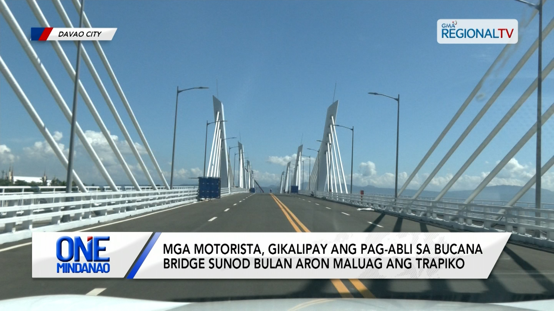 Mga motorista, gikalipay ang pag-abli sa Bucana Bridge | One Mindanao