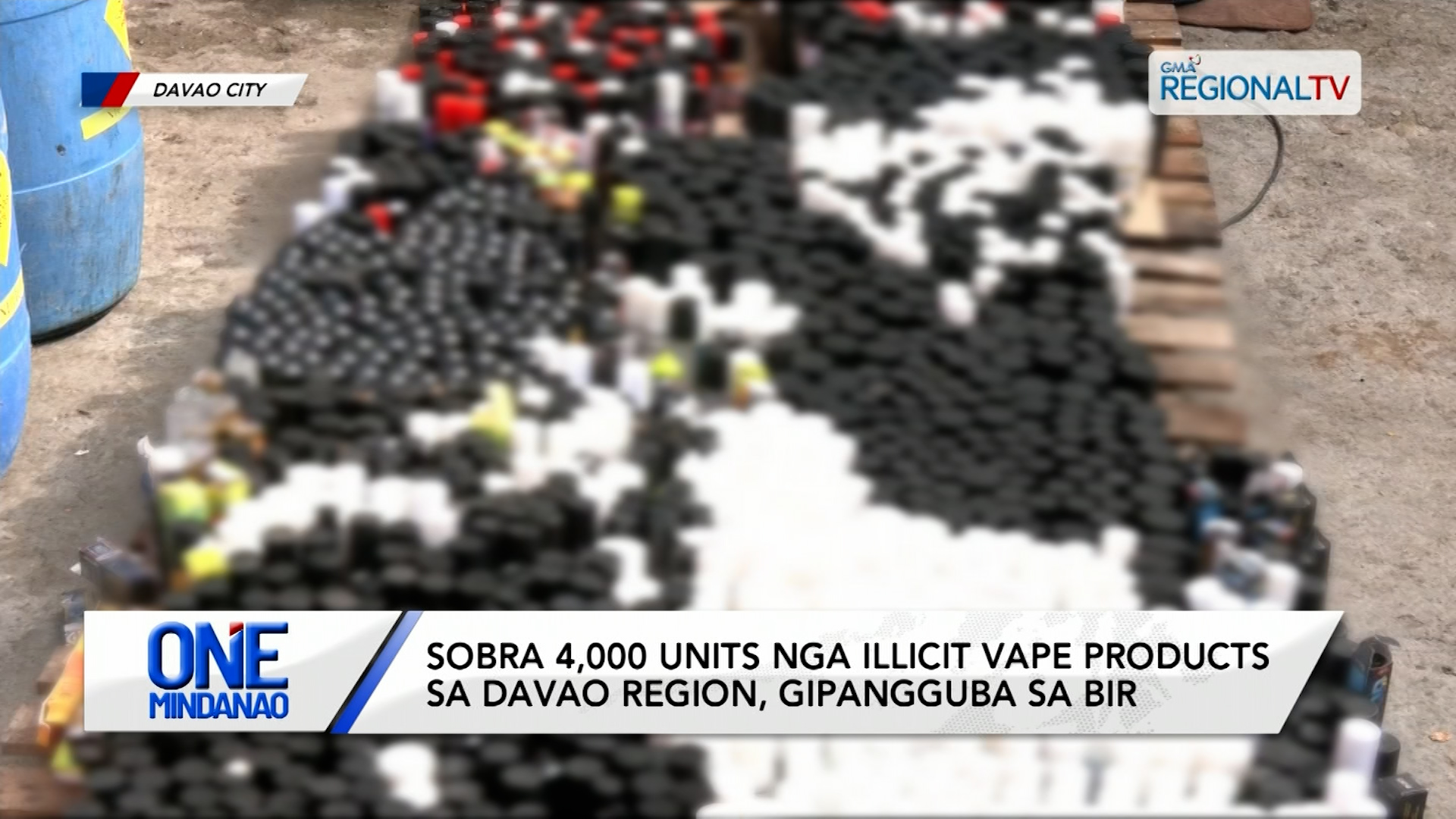 4,000 units nga illicit vape products sa Davao Region, gipangguba | One Mindanao