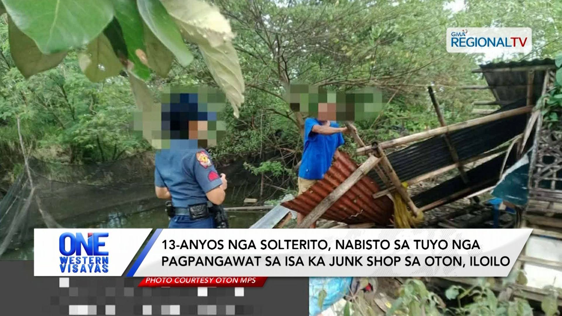 13-anyos nga solterito, nabisto sa tuyo nga pagpangawat sa  junk shop sa Oton | One Western Visayas