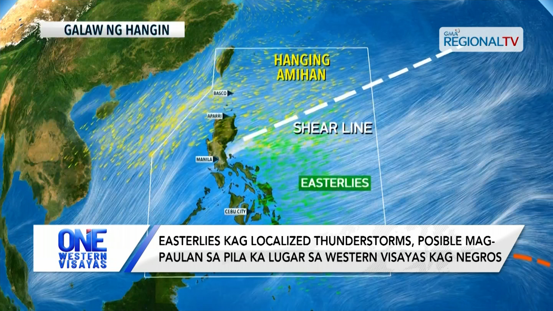 Easterlies kag localized thunderstorms, posible magpaulan sa Western Visayas | One Western Visayas
