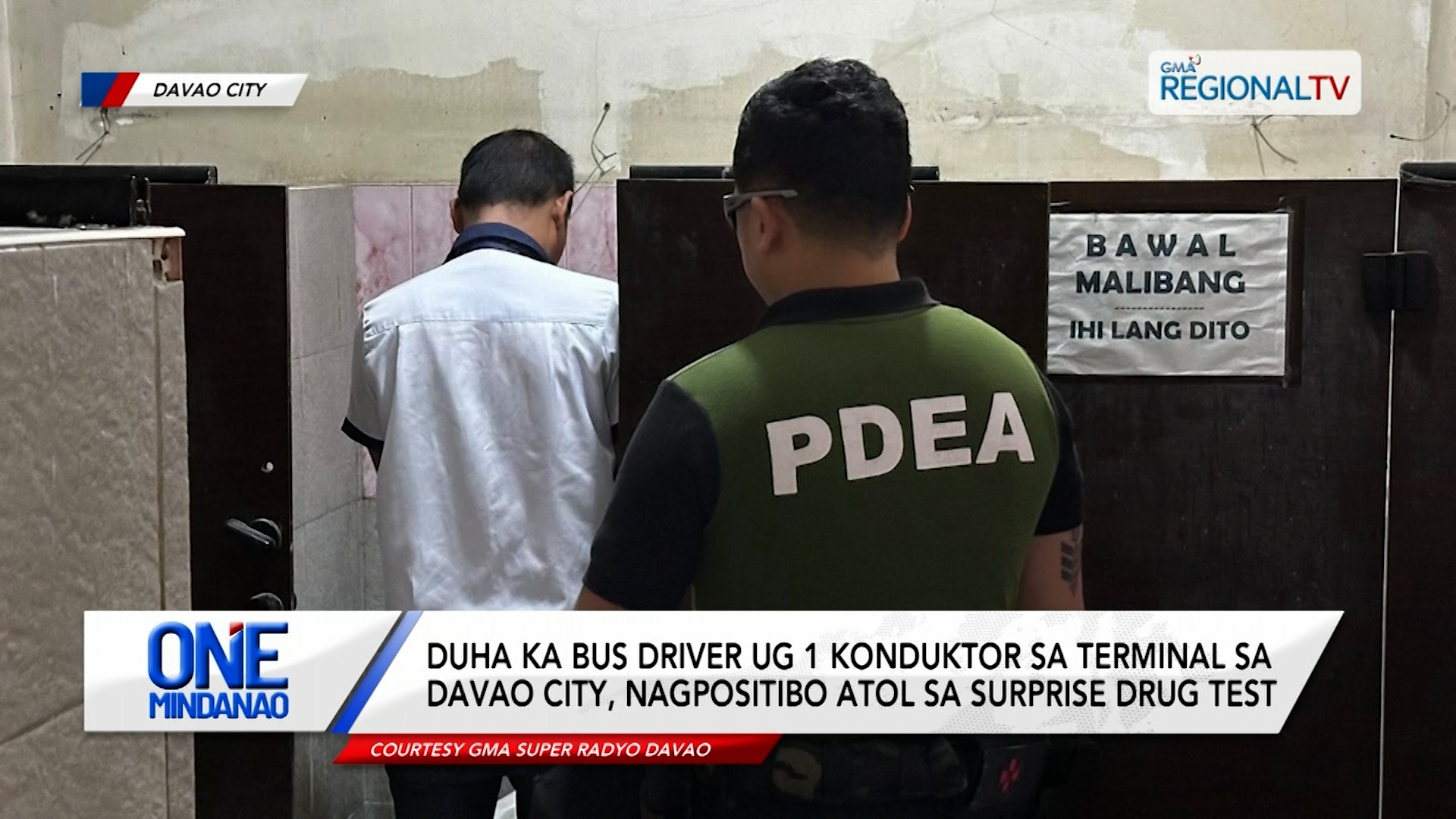 Duha ka bus driver ug 1 konduktor, nagpositibo atol sa surprise drug test | One Mindanao