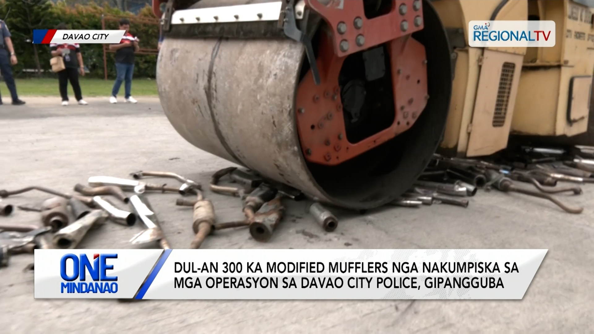300 modified mufflers nga nakumpiska sa Davao City Police, gipangguba | One Mindanao