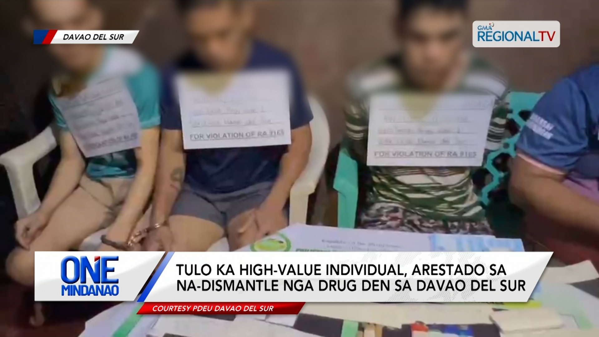 Tulo ka high-value individual, arestado sa na-dismantle nga drug den | One Mindanao
