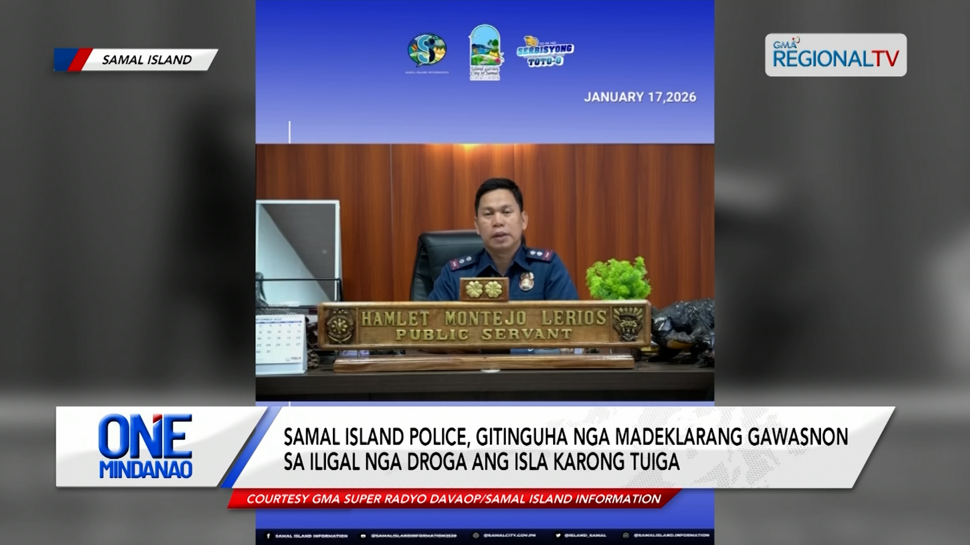 Samal Island, gitinguha nga madeklarang gawasnon sa iligal nga droga | One Mindanao