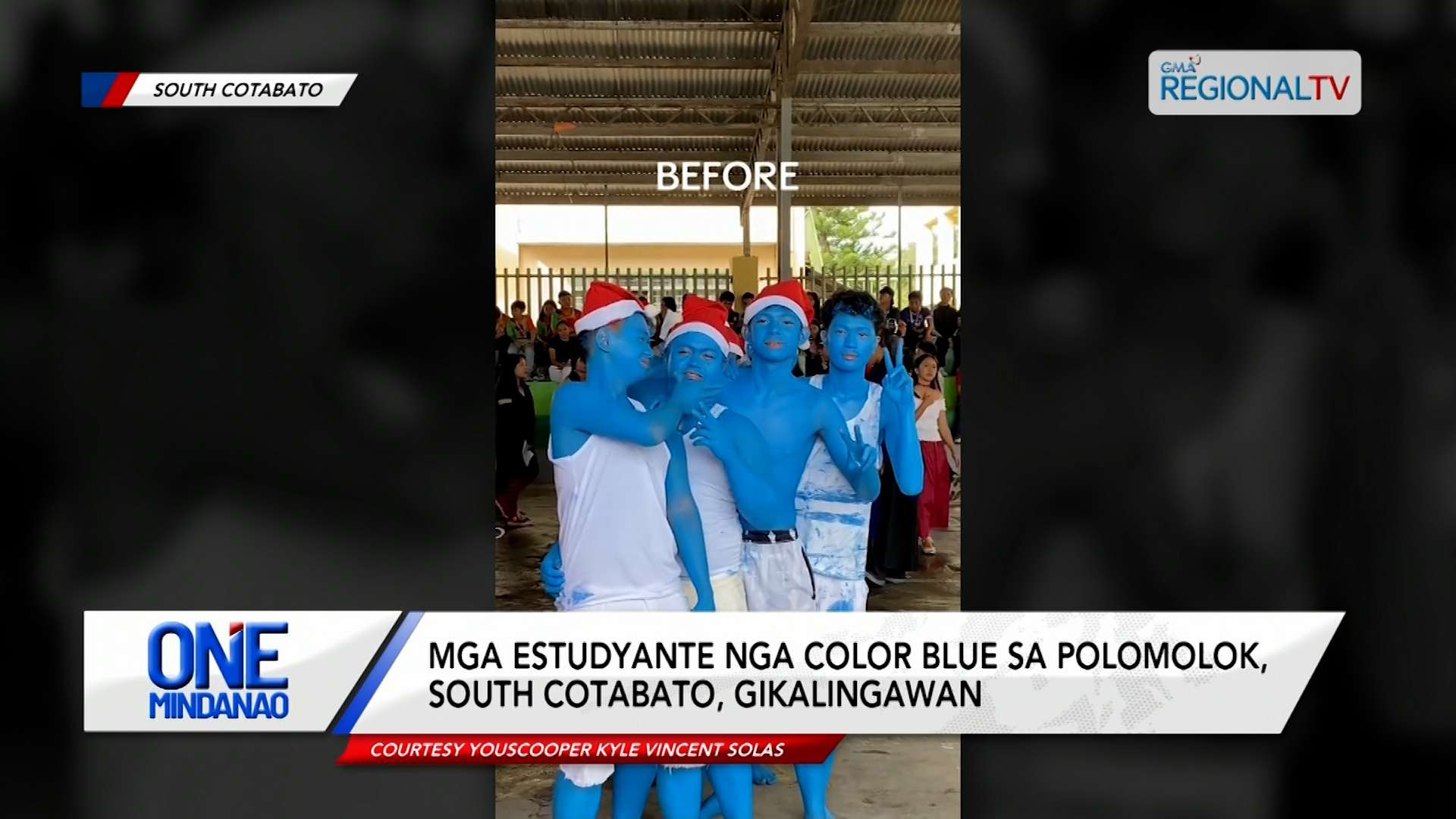 Mga estudyante nga color blue sa Polomolok, South Cotabato, gikalingawan | One Mindanao