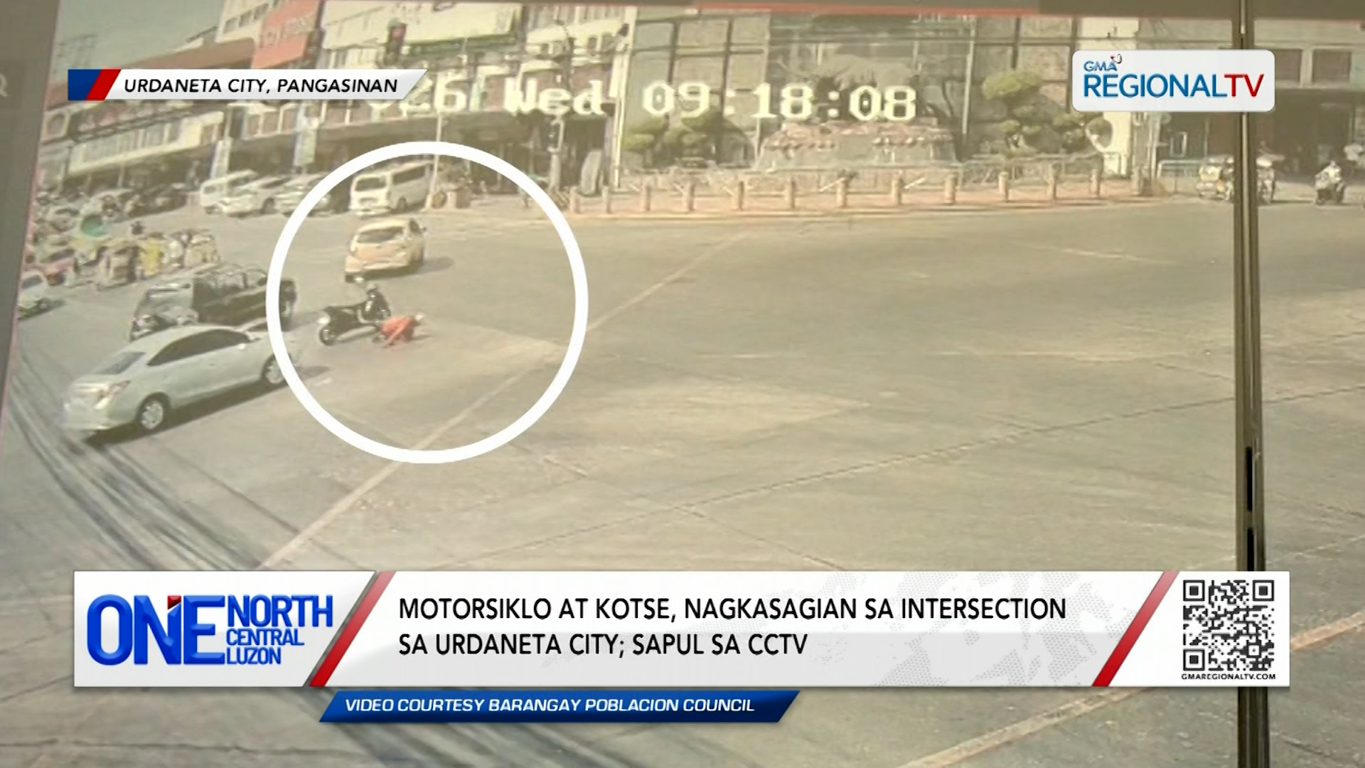 Motorsiklo at kotse, nagkasagian sa intersection sa Urdaneta City | One North Central Luzon