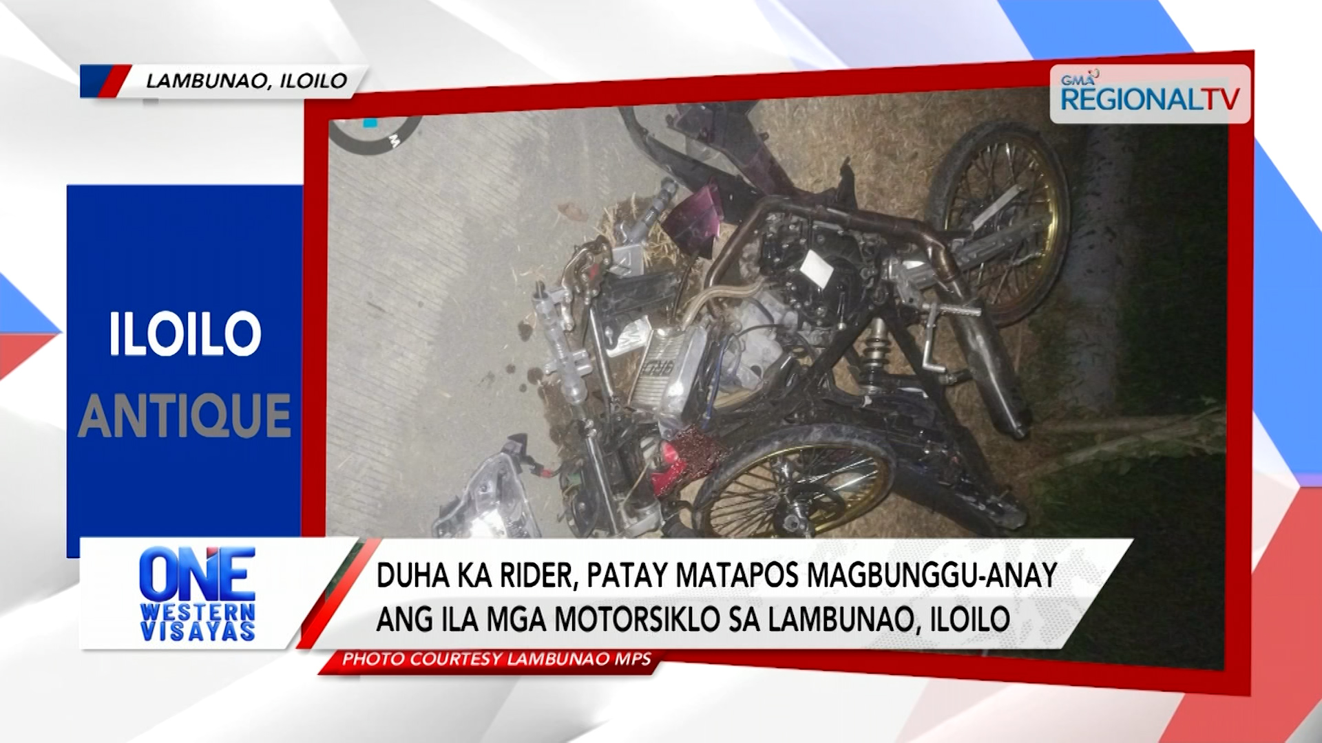 2 ka rider, patay matapos magbunggu-anay ang ila mga motorsiklo sa Lambunao | One Western Visayas