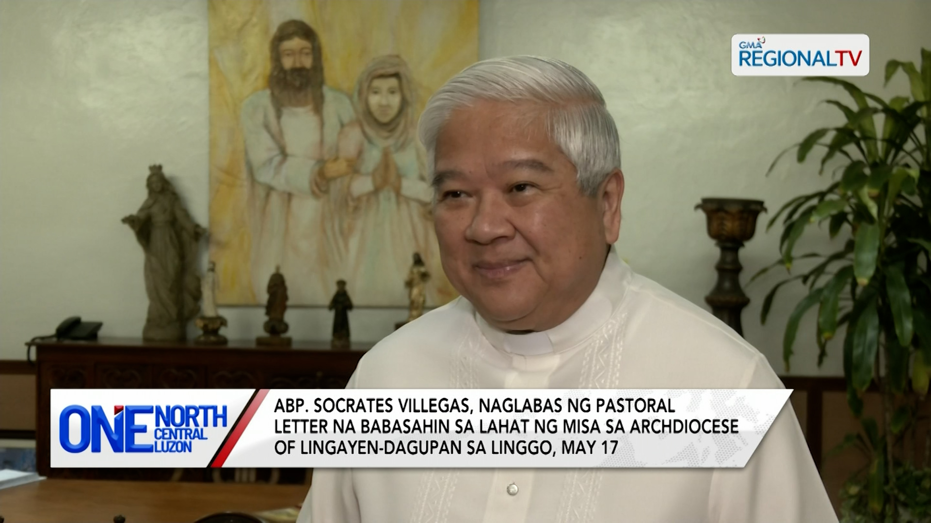 ABP. Socrates Villegas, naglabas ng pastoral letter na babasahin sa misa | One North Central Luzon