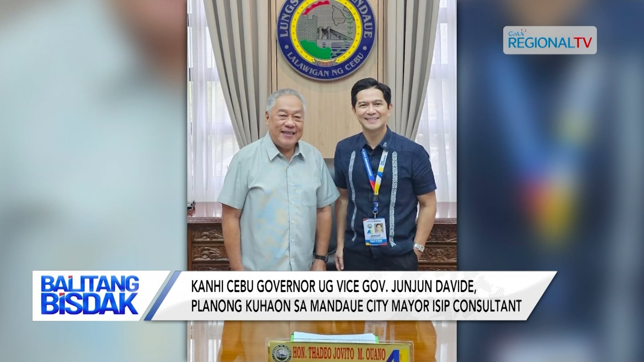 Junjun Davide, Planong Kuhaon sa Mandaue City Mayor isip Consultant | Balitang Bisdak