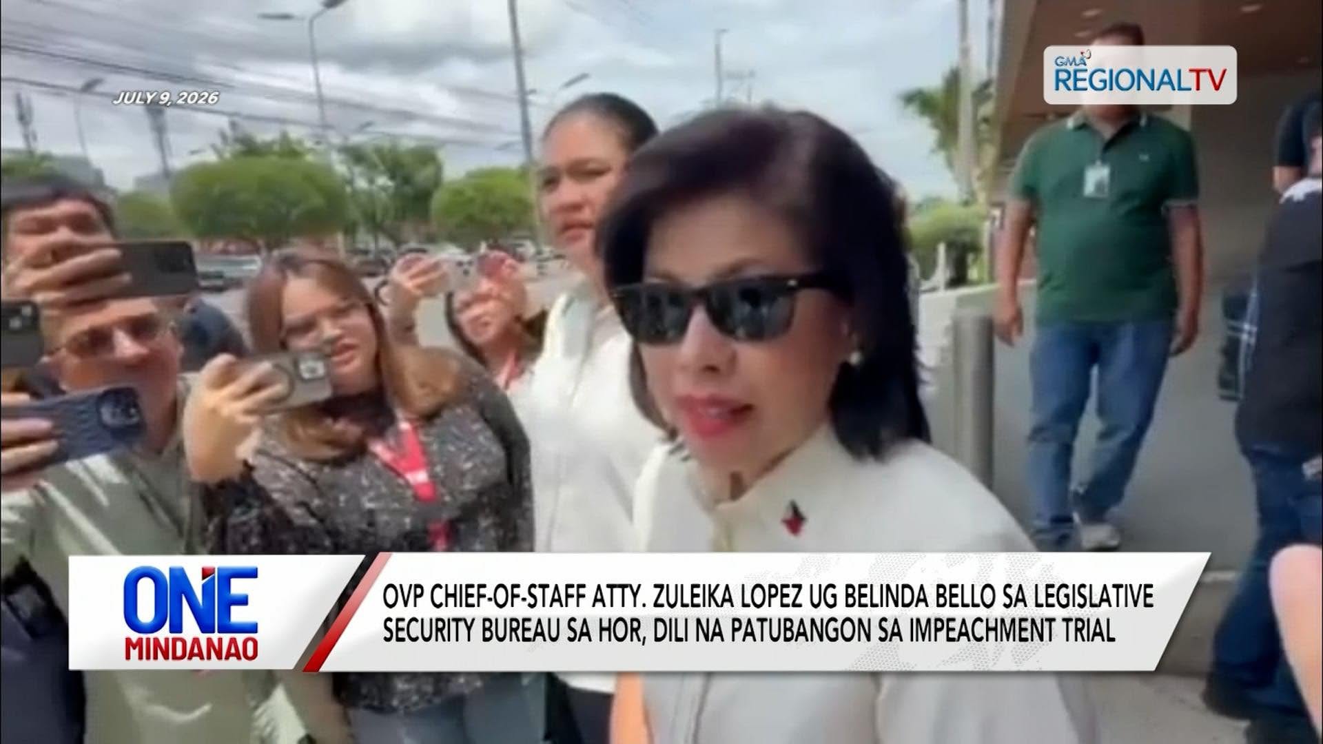 OVP Chief-Of-Staff Atty. Zuleika Lopez, dili na paatubangon sa impeachment trial I One Mindanao