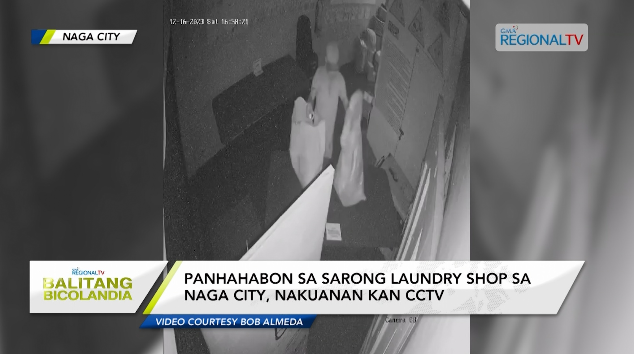 Panhahabon sa sarong laundry shop sa Naga City, nakuanan kan CCTV