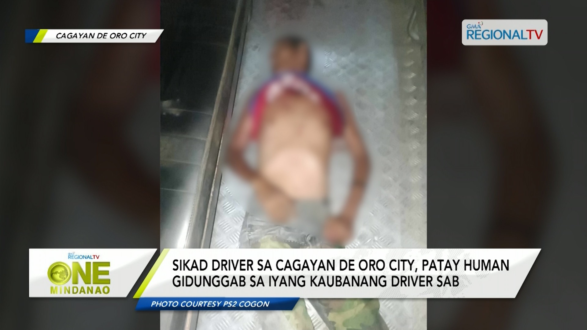 Sikad driver sa Cagayan De Oro City, patay human gidunggab sa iyang kaubanang driver